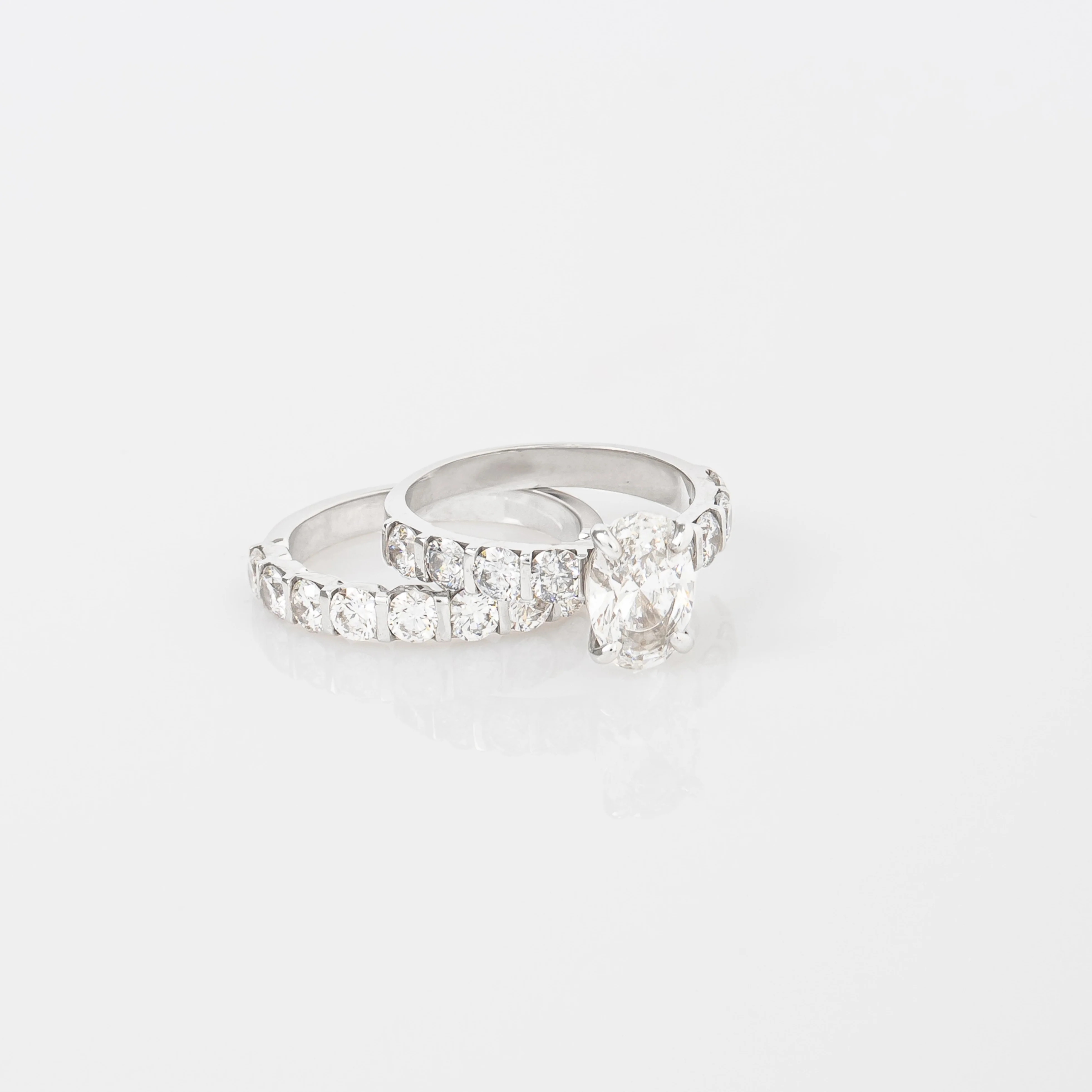 Set Anillos Diamantes Lab. Oval & Churumbela - Image 2