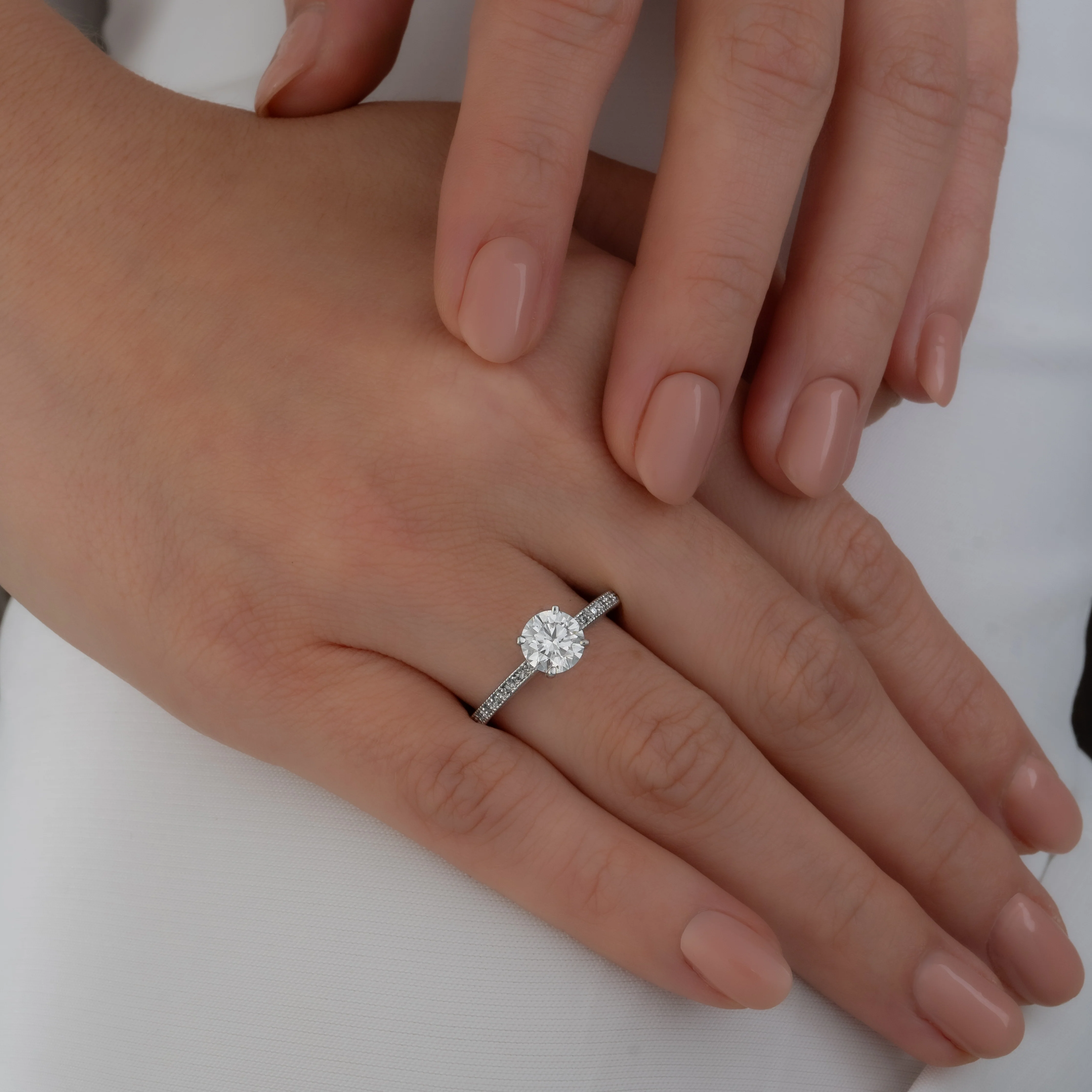 Anillo Diamante Lab Redondo 1.24ct