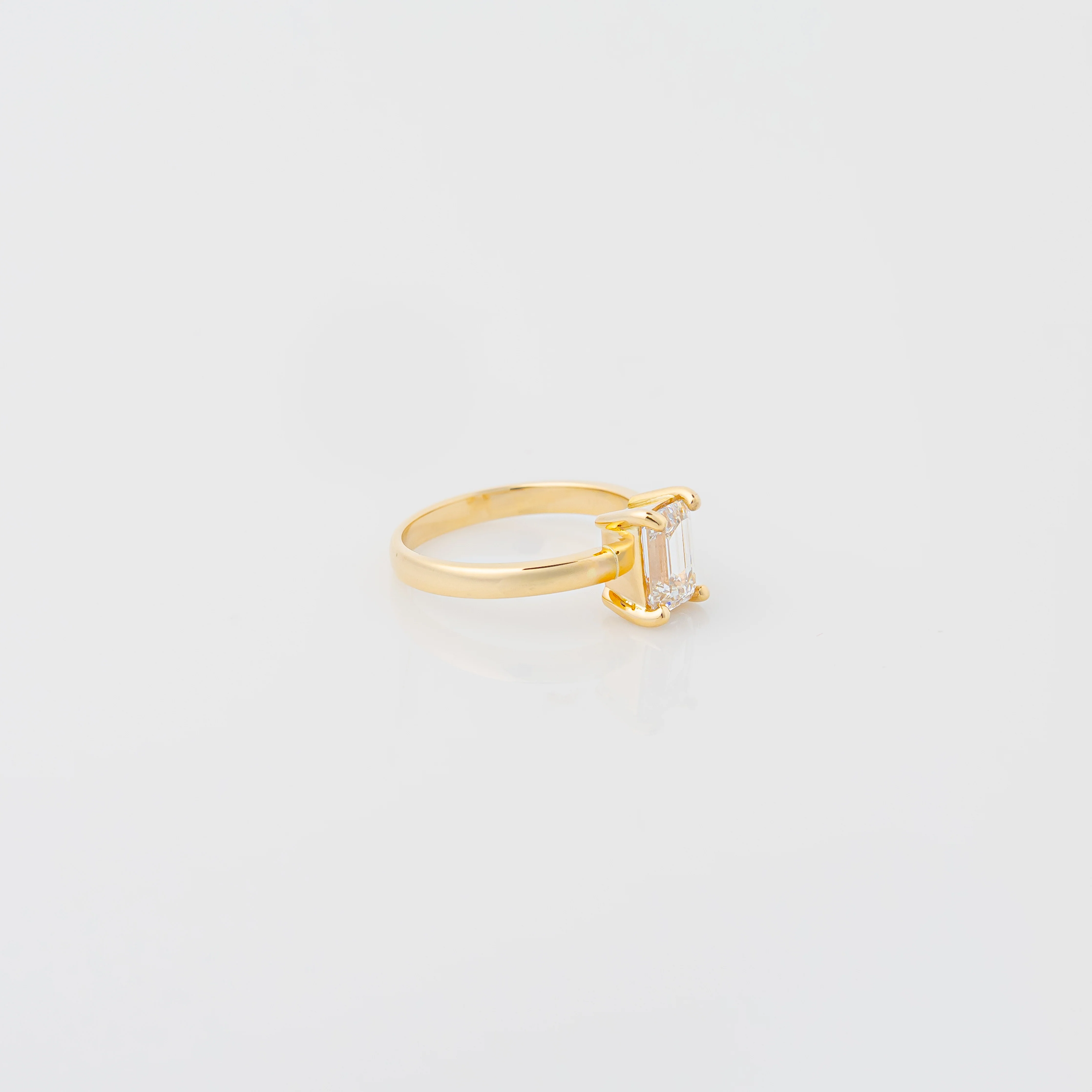 Anillo Diamante corte Esmeralda Lab 1.50ct - Image 5