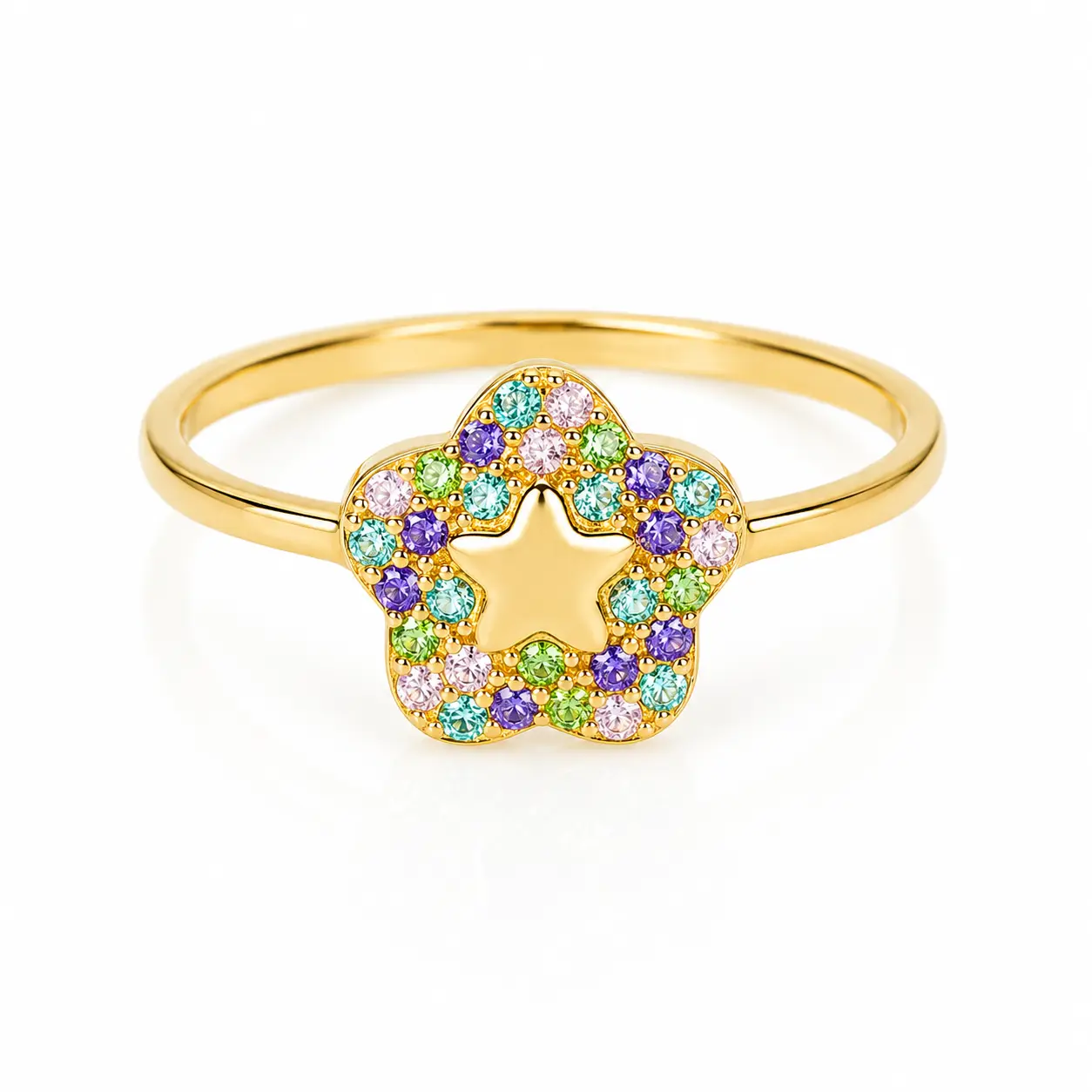 Anillo Estrella Pastel Talla 8