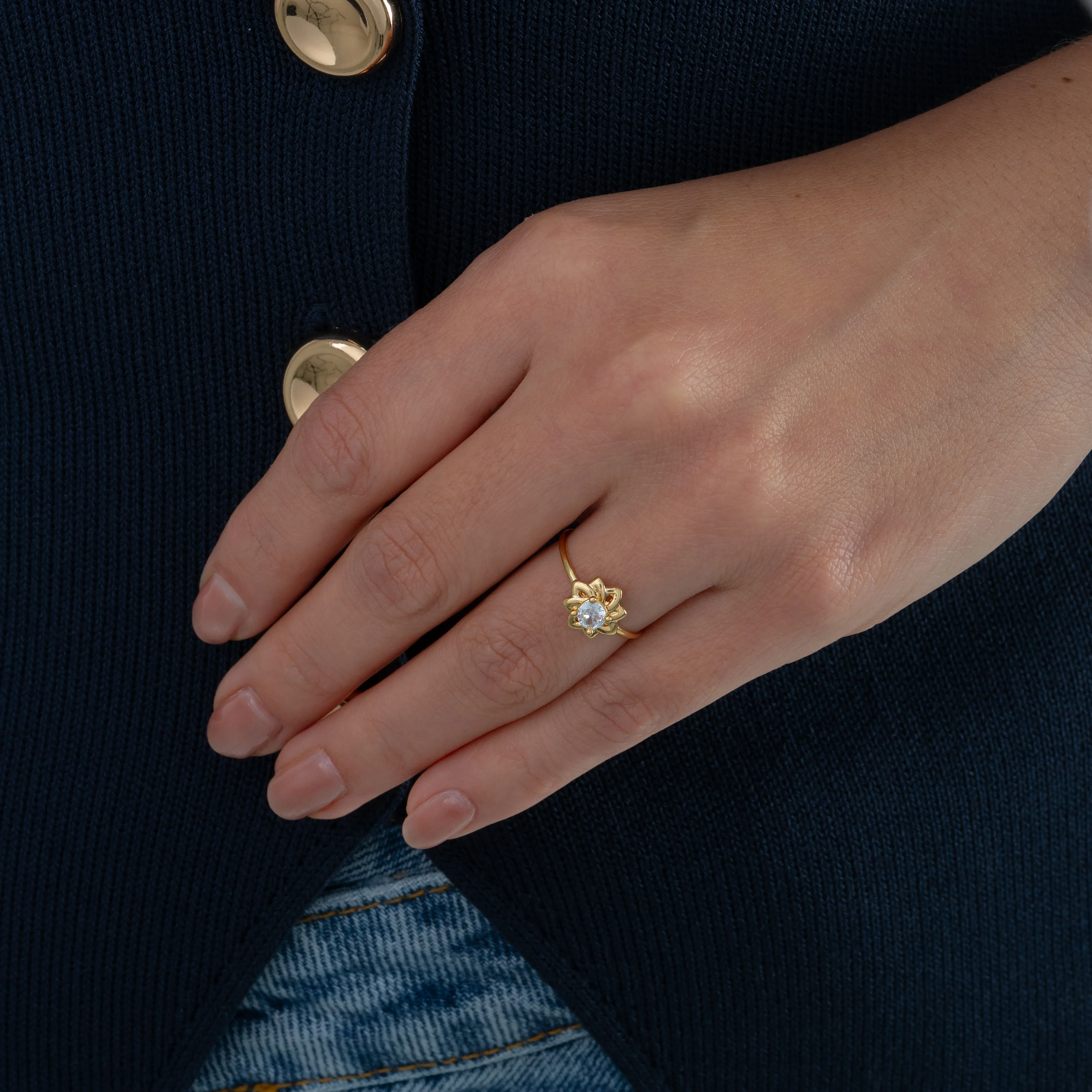 Anillo Loto Talla 6 1/2 - Image 2