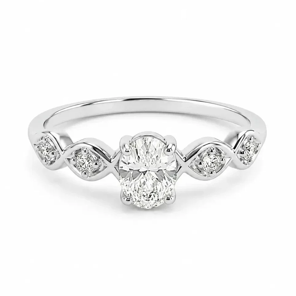 Anillo Ondas Solitario 0.50ct
