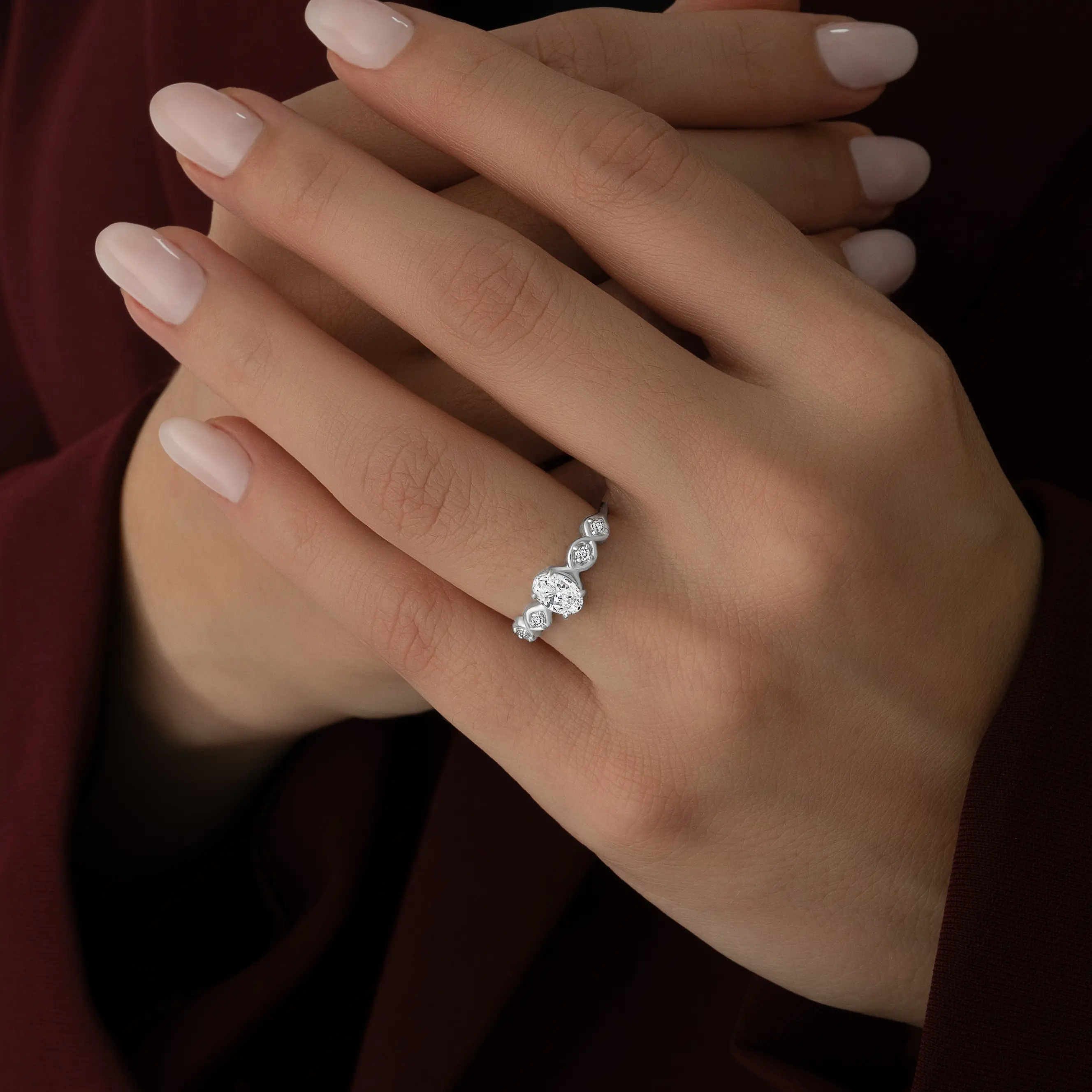 Anillo Ondas Solitario 0.50ct - Image 2