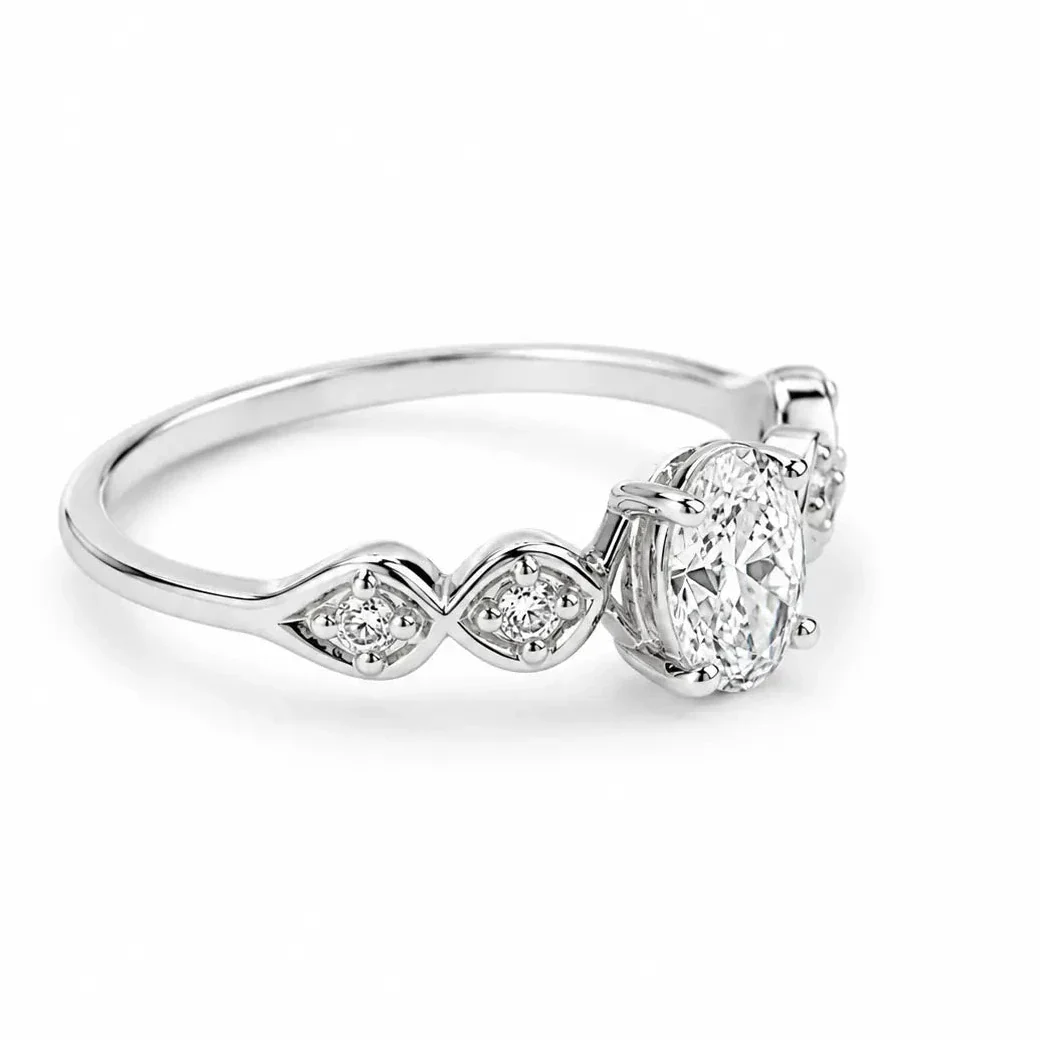 Anillo Ondas Solitario 0.50ct - Image 3