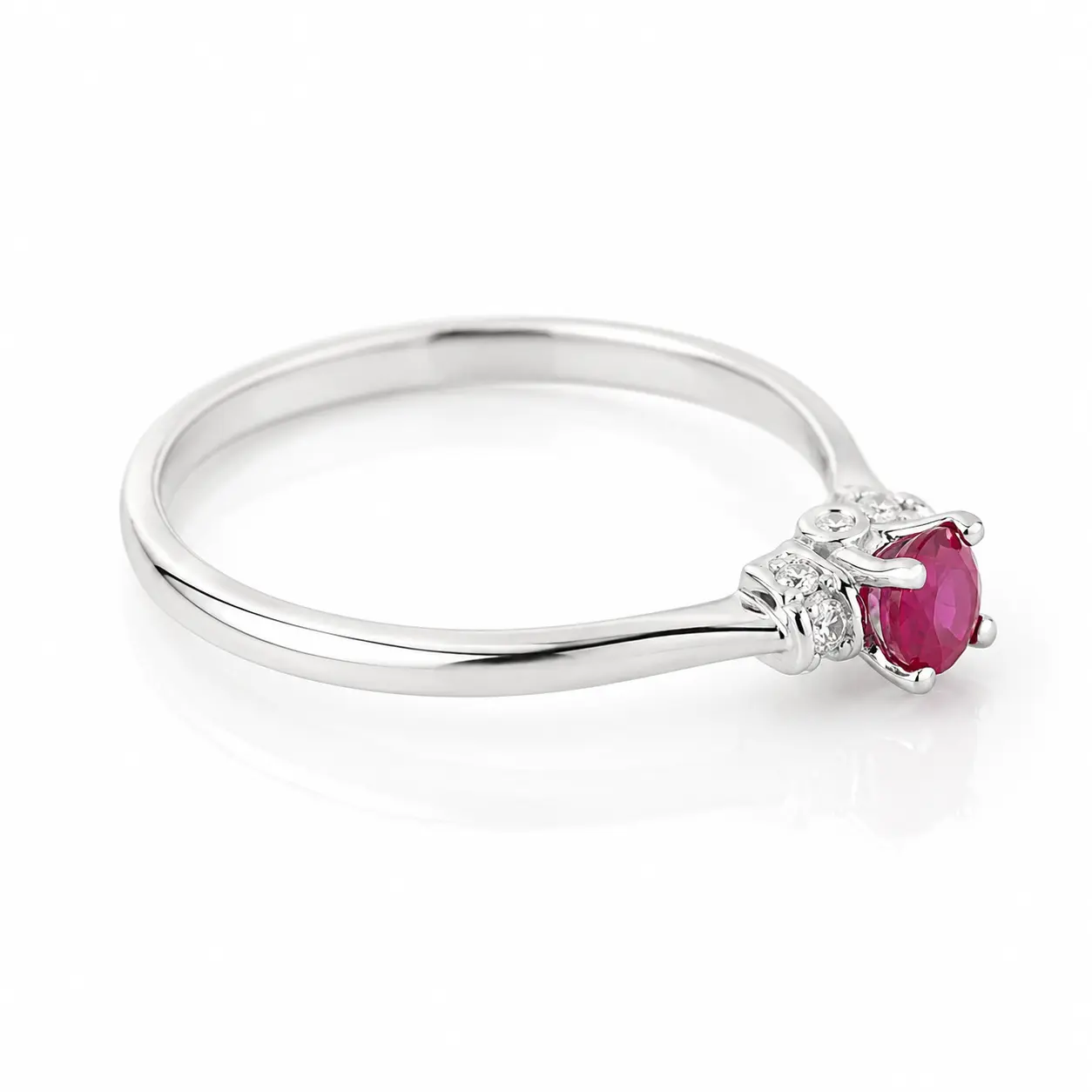 Anillo Rubi & Diamantes Talla 7 1/2 - Image 3