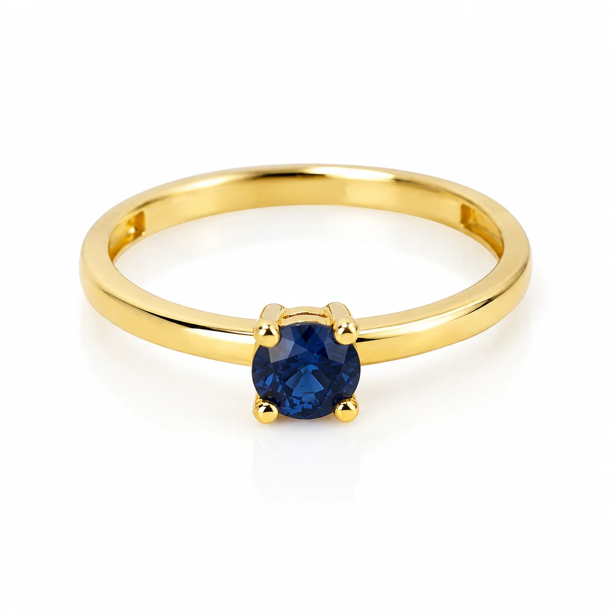 Anillo Zafiro Solitario Talla 9