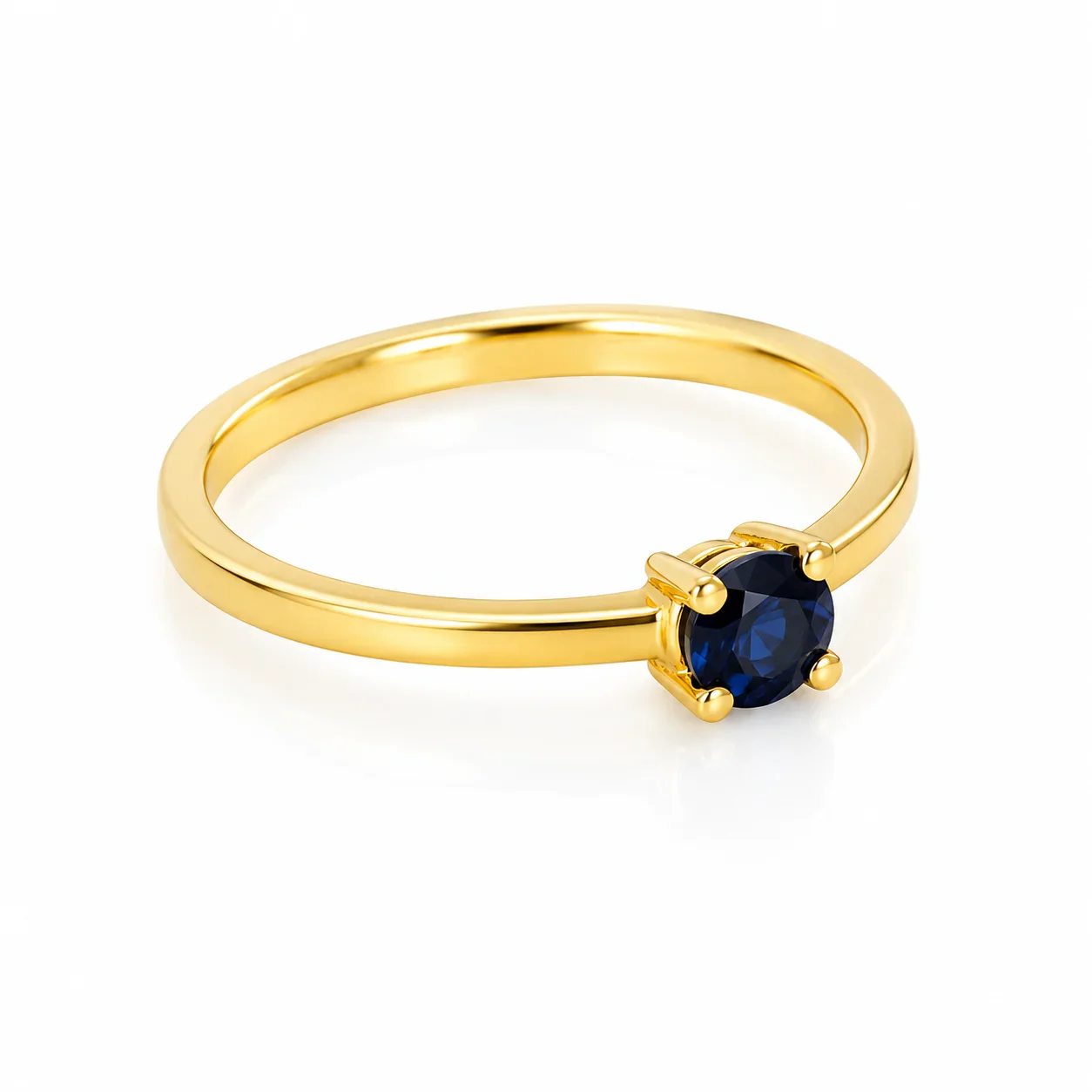 Anillo Zafiro Solitario Talla 9 - Image 3