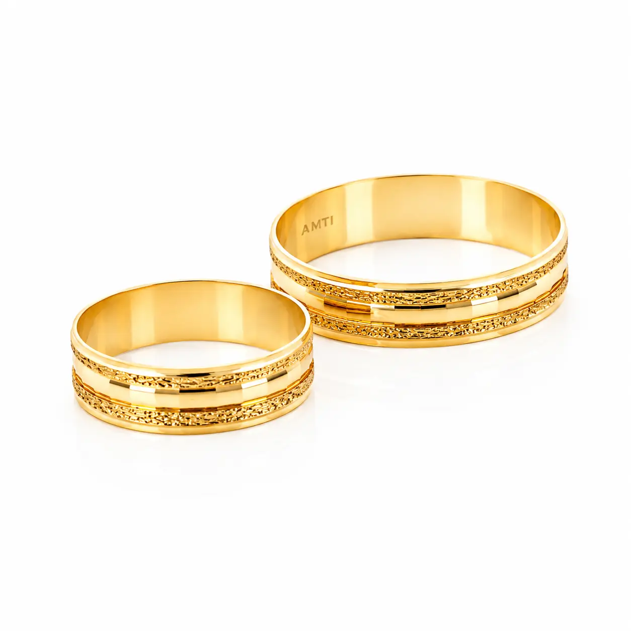 Anillos De Boda Mate Diamantado - Image 3