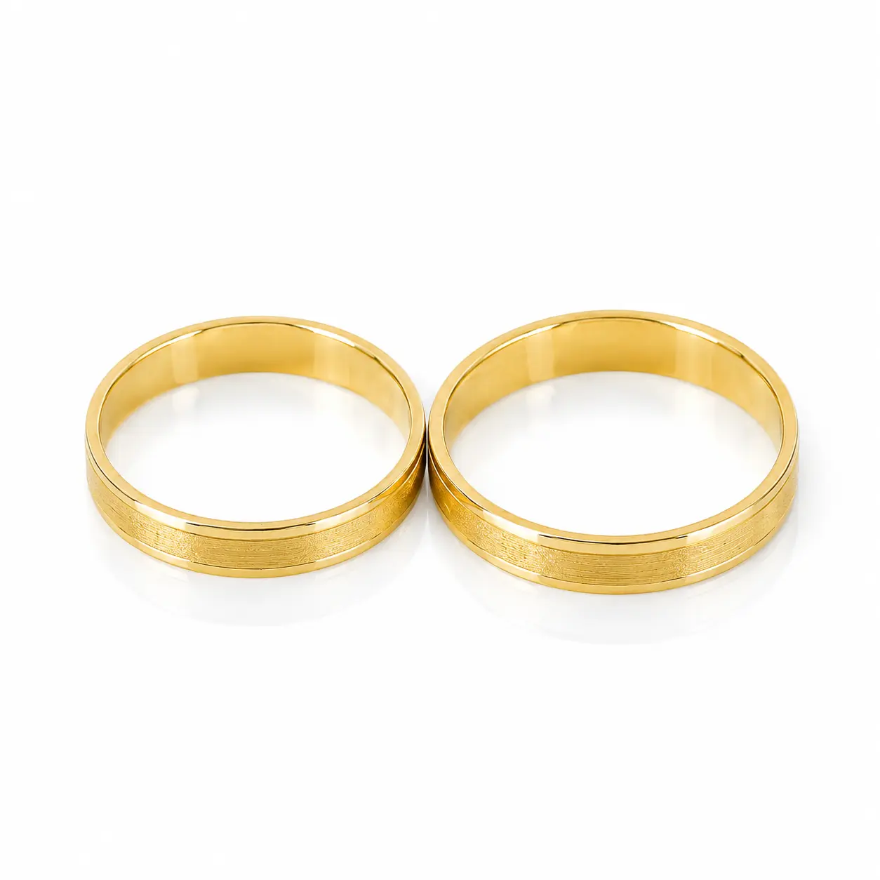 Anillos de Boda Mate y Brillantes - Image 3
