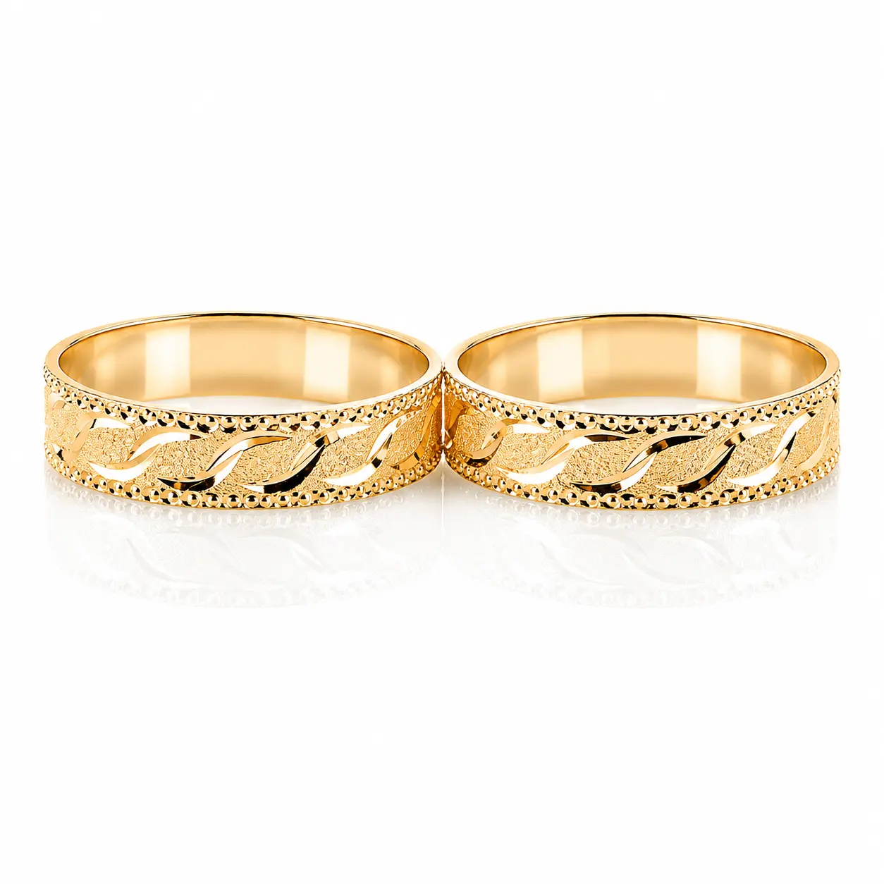 Anillos De Boda Mate Y Diamantados - Image 4