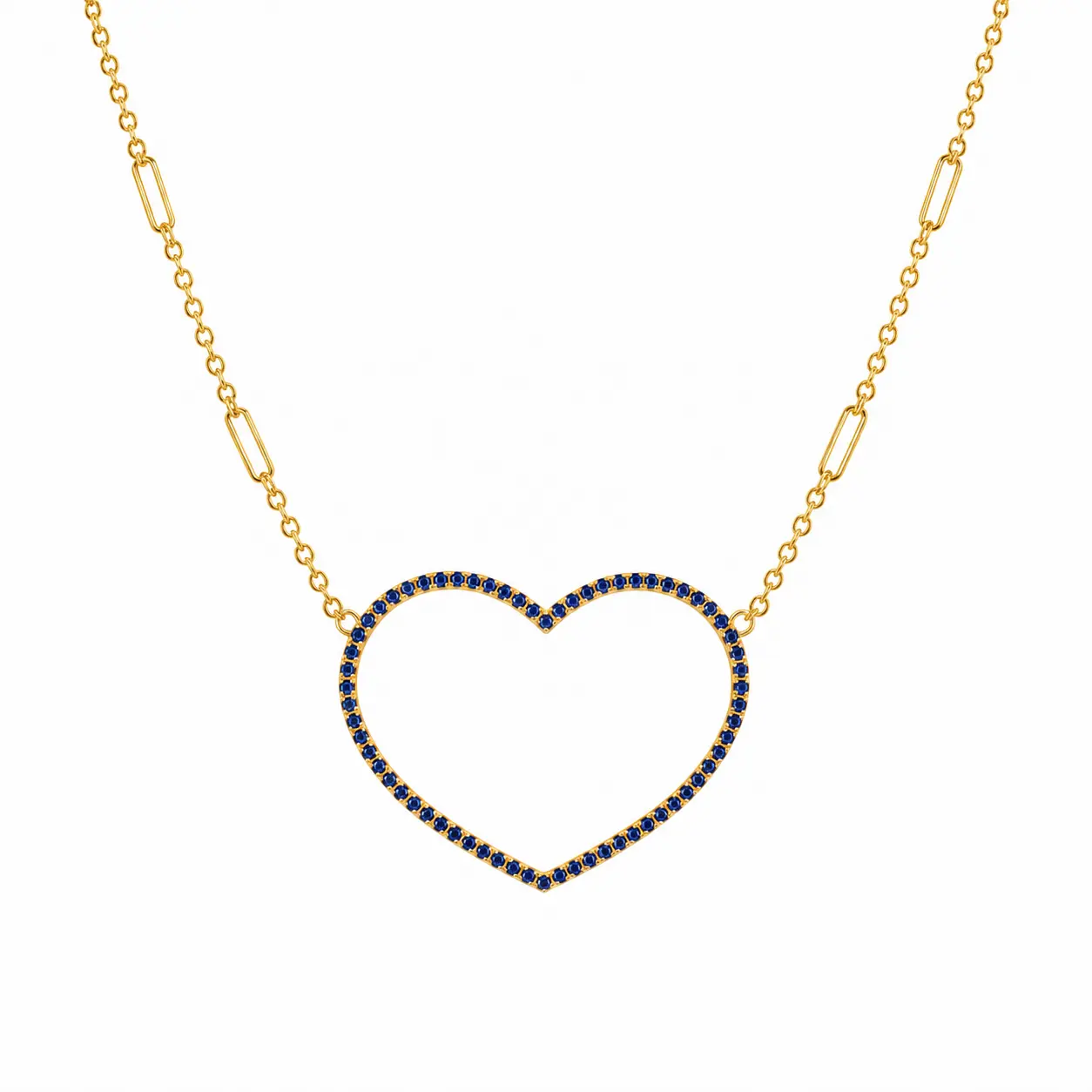 Cadena Silueta Corazon 40cm