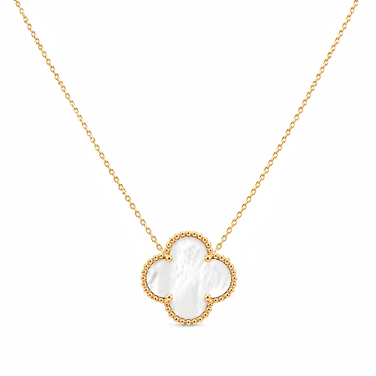 Cadena Trébol Blanco 45cm