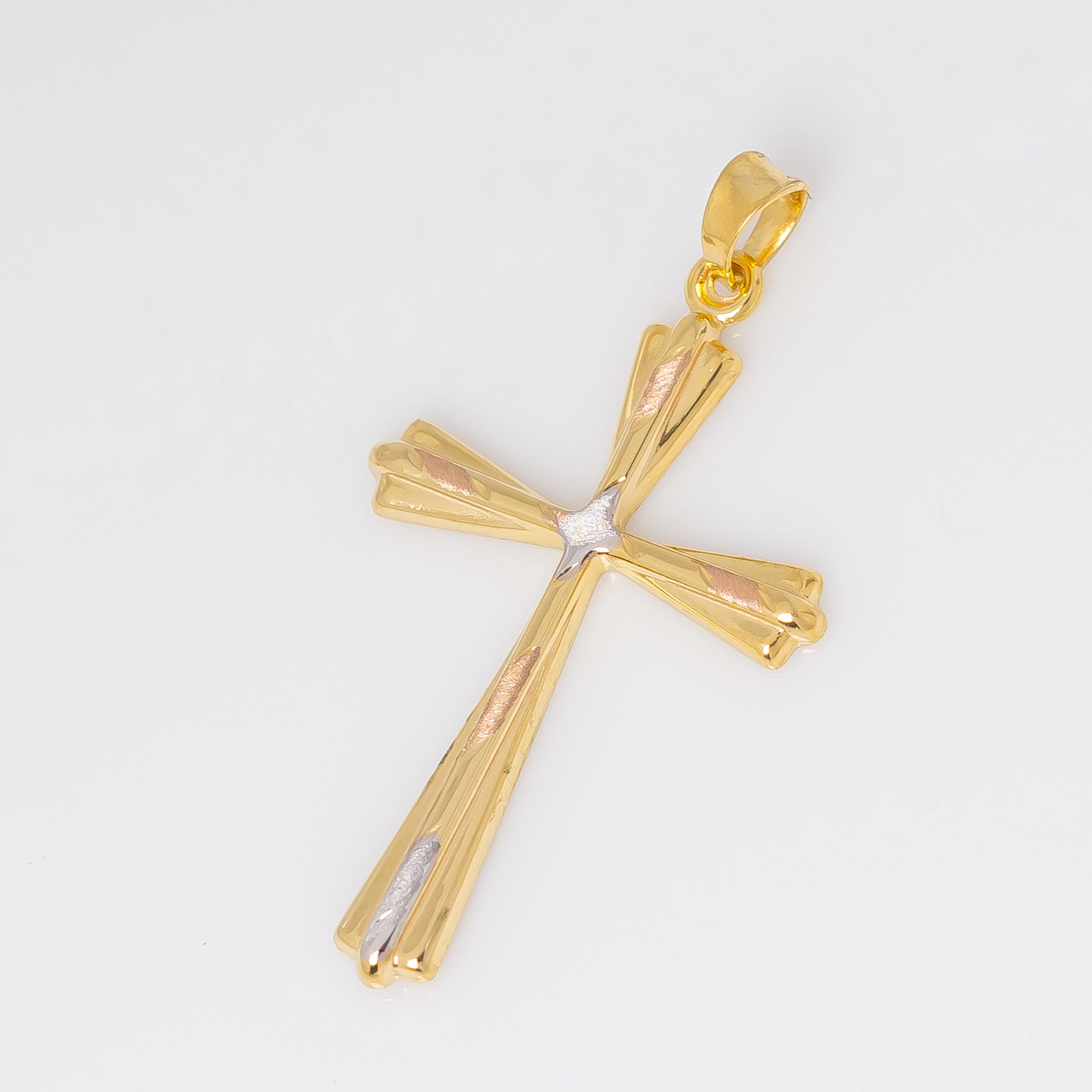 Dije Cruz Tres Oros 3.4cm - Image 2