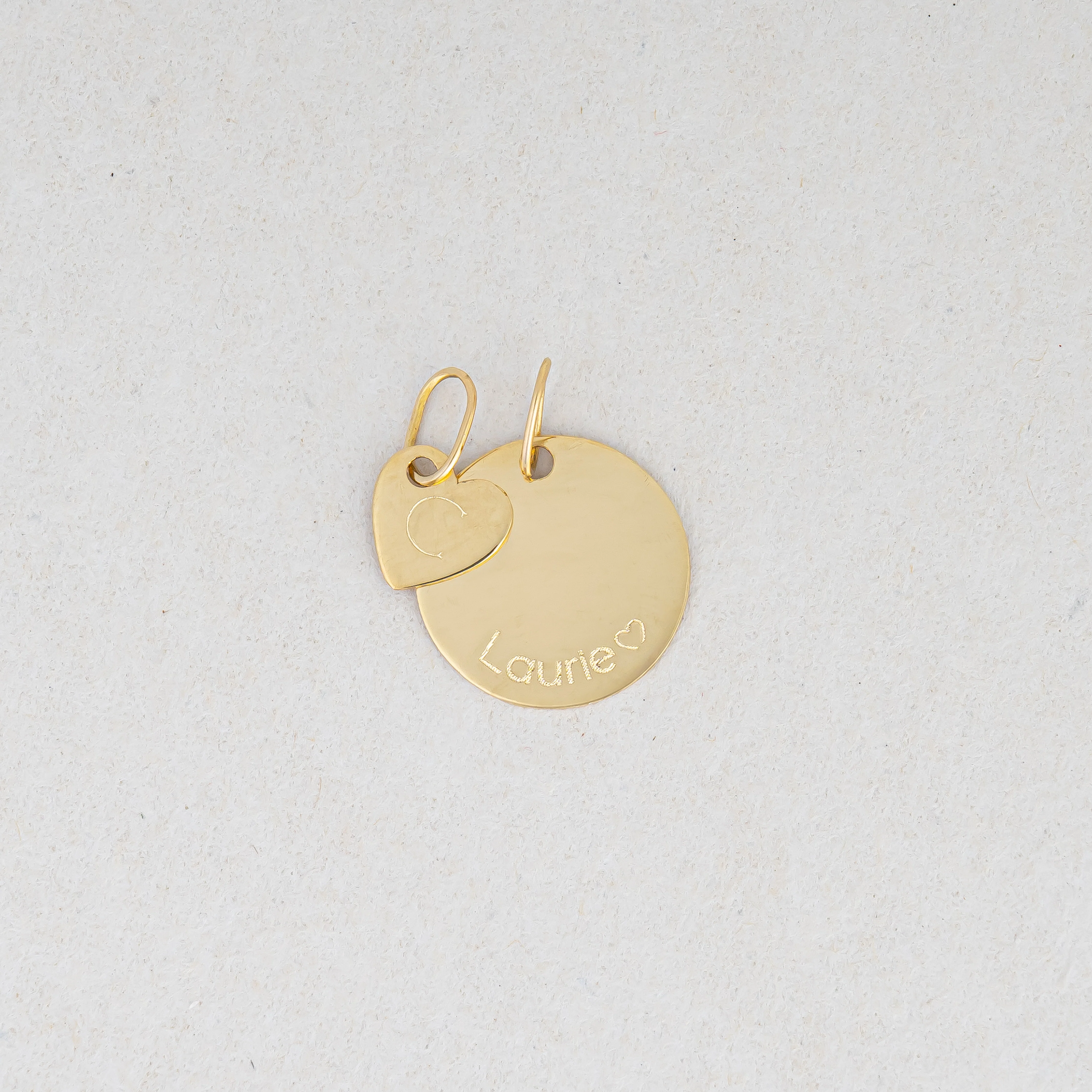 Dijes Placa & Corazon