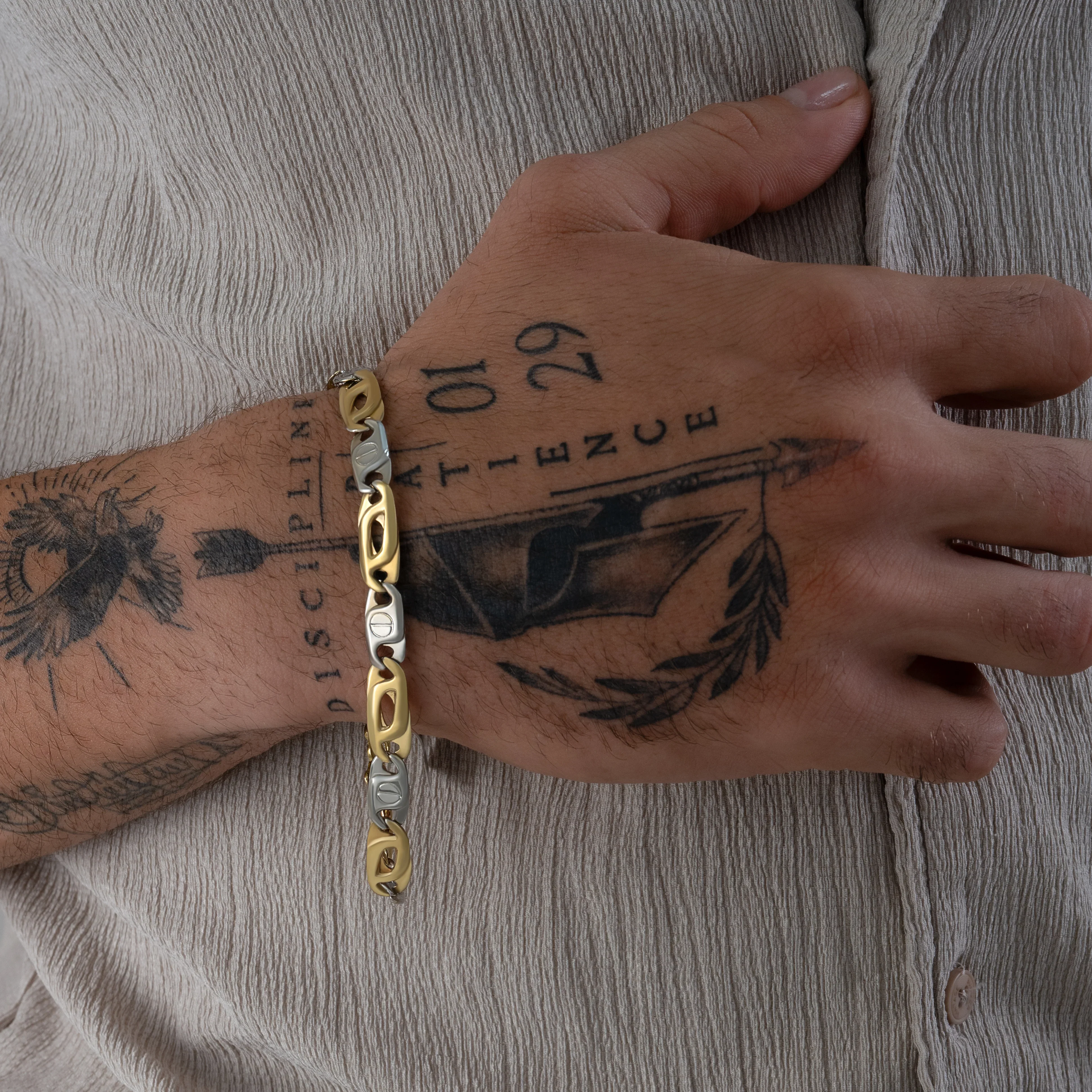 Pulsera Tejido Bicolor 24cm - Image 2